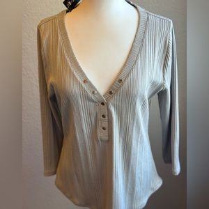 Gray business casual top by WHBM